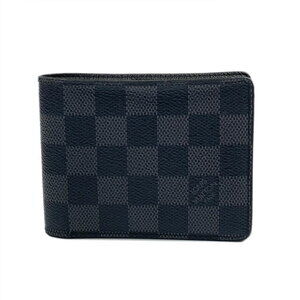 Louis Vuitton Multi Fold Wallet Canvas Damier Graphite Black